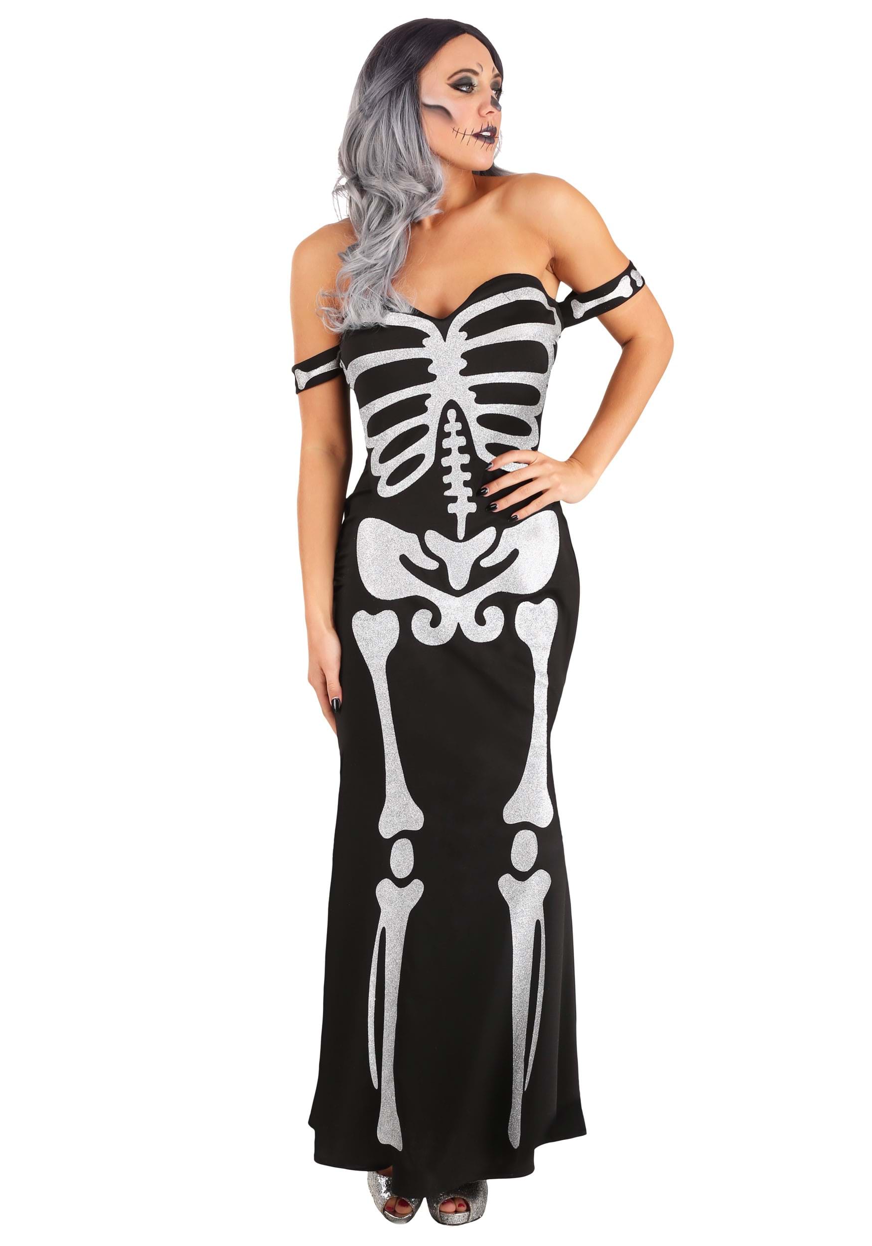 Image of High Fashion Skeleton Womens Costume ID FUN7055AD-M