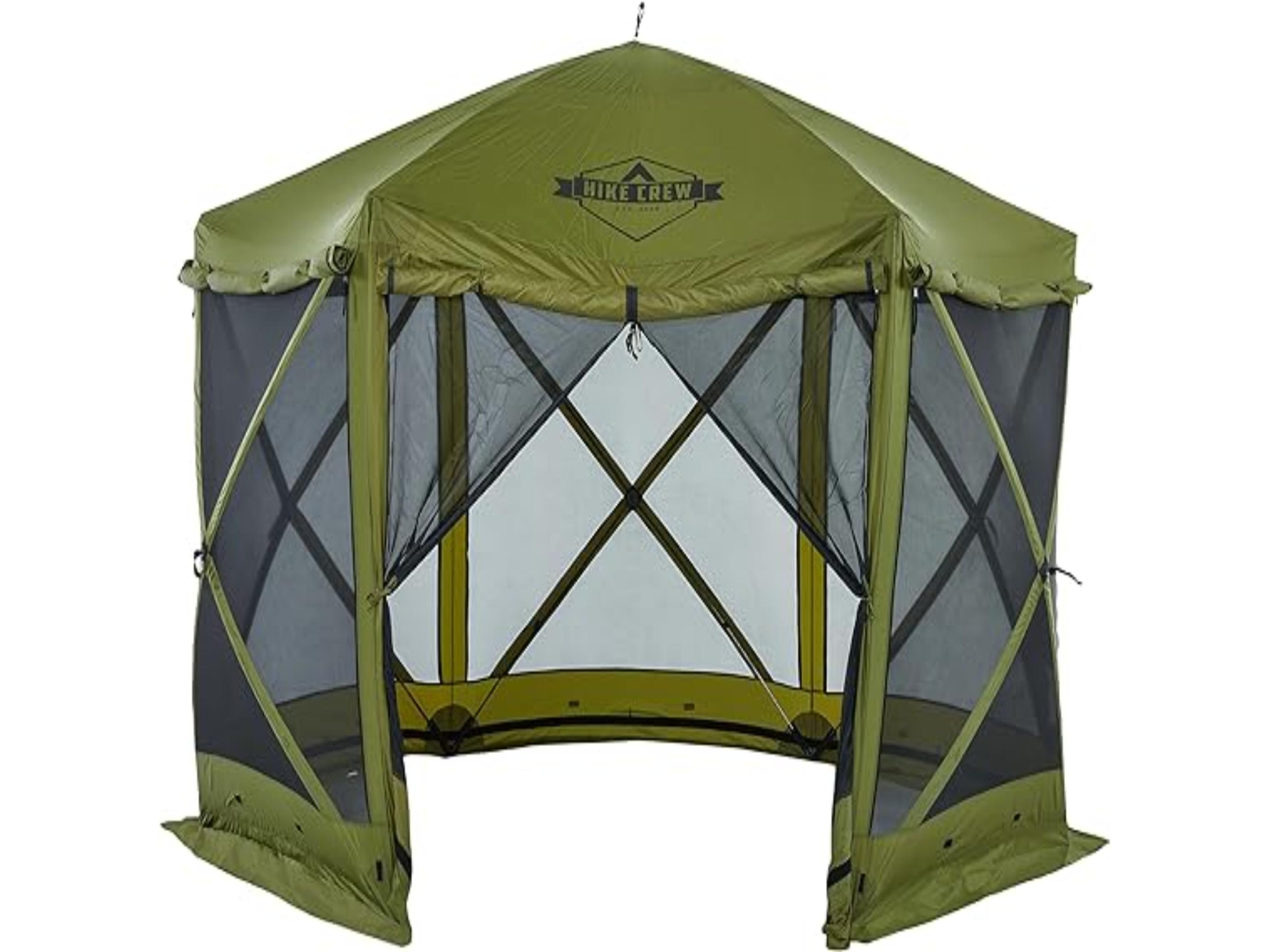 Image of Hike Crew 12x12 Pop Up Gazebo Outdoor Tent Canopy w/Wind Panels Green ID 843812179683