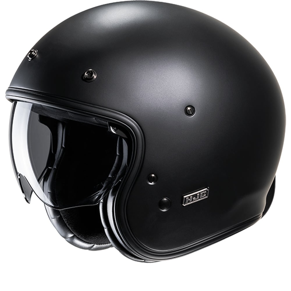 Image of Hjc V31 Flat Black Semi Flat Black Open Face Helmet Size 2XL EN