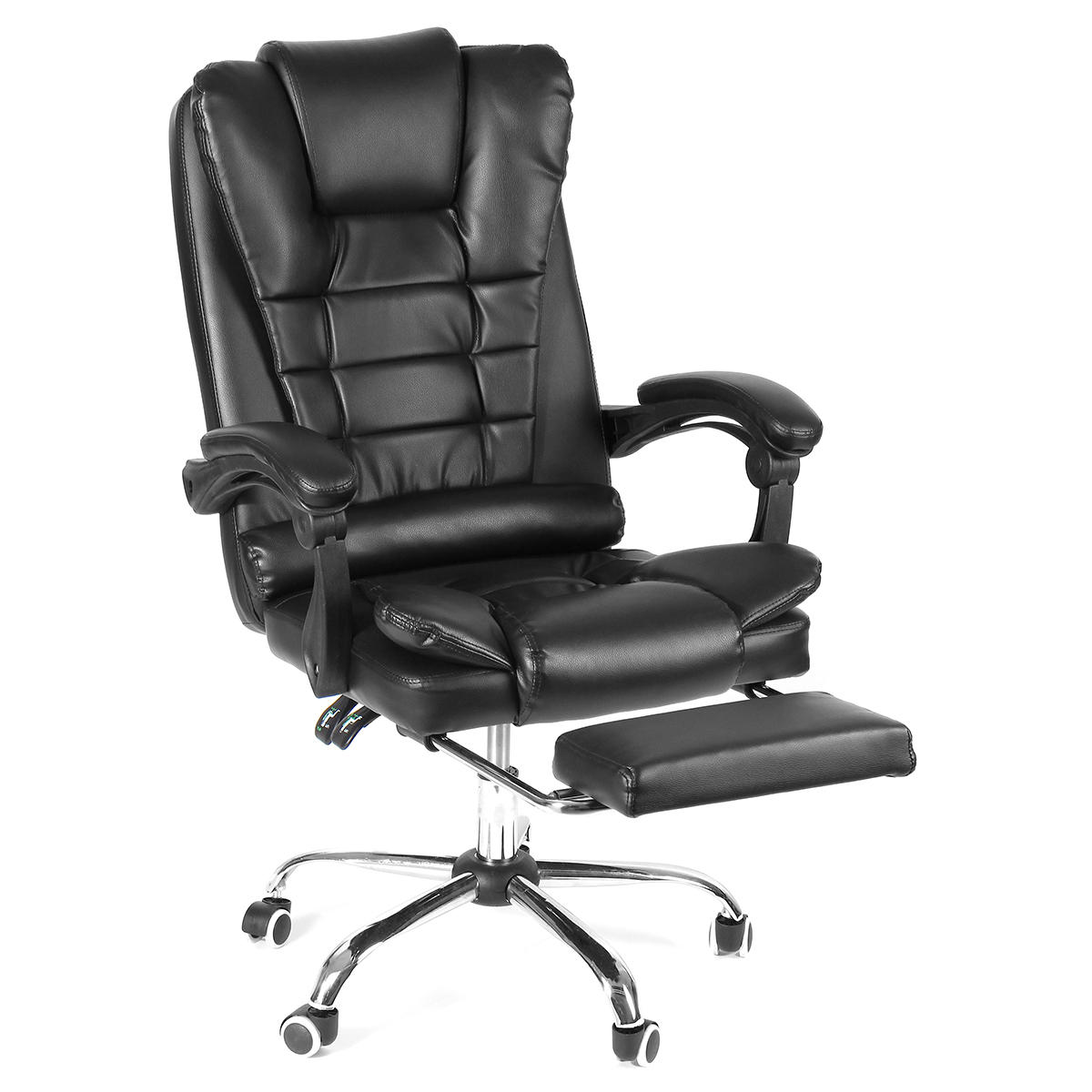 Image of Hoffree Ergonomic High Back Reclining Office Chair Adjustable Height Rotating Lift Chair PU Leather Gaming Chair Laptop