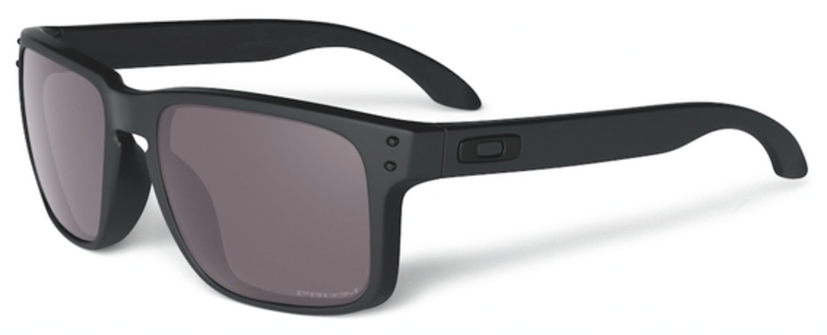 Image of Holbrook Prism OO 9102 Sunglasses Woodgrain with polarized Deep Water prizm