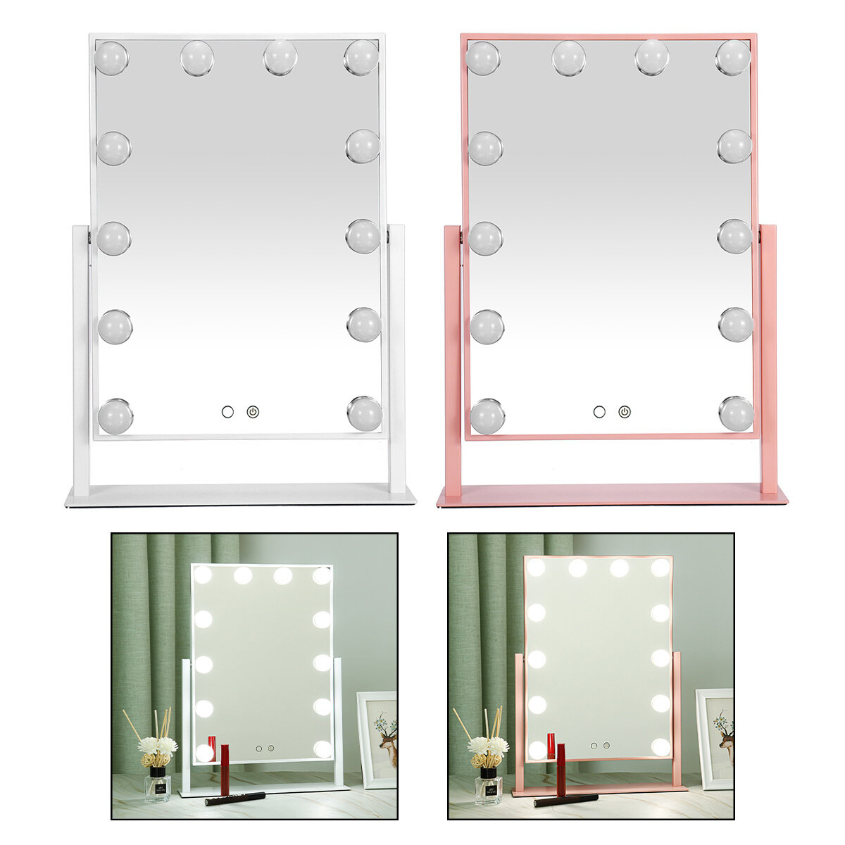 Image of Hollywood Makeup Mirror With Light LED Bulbs Vanity Beauty Dressing Room