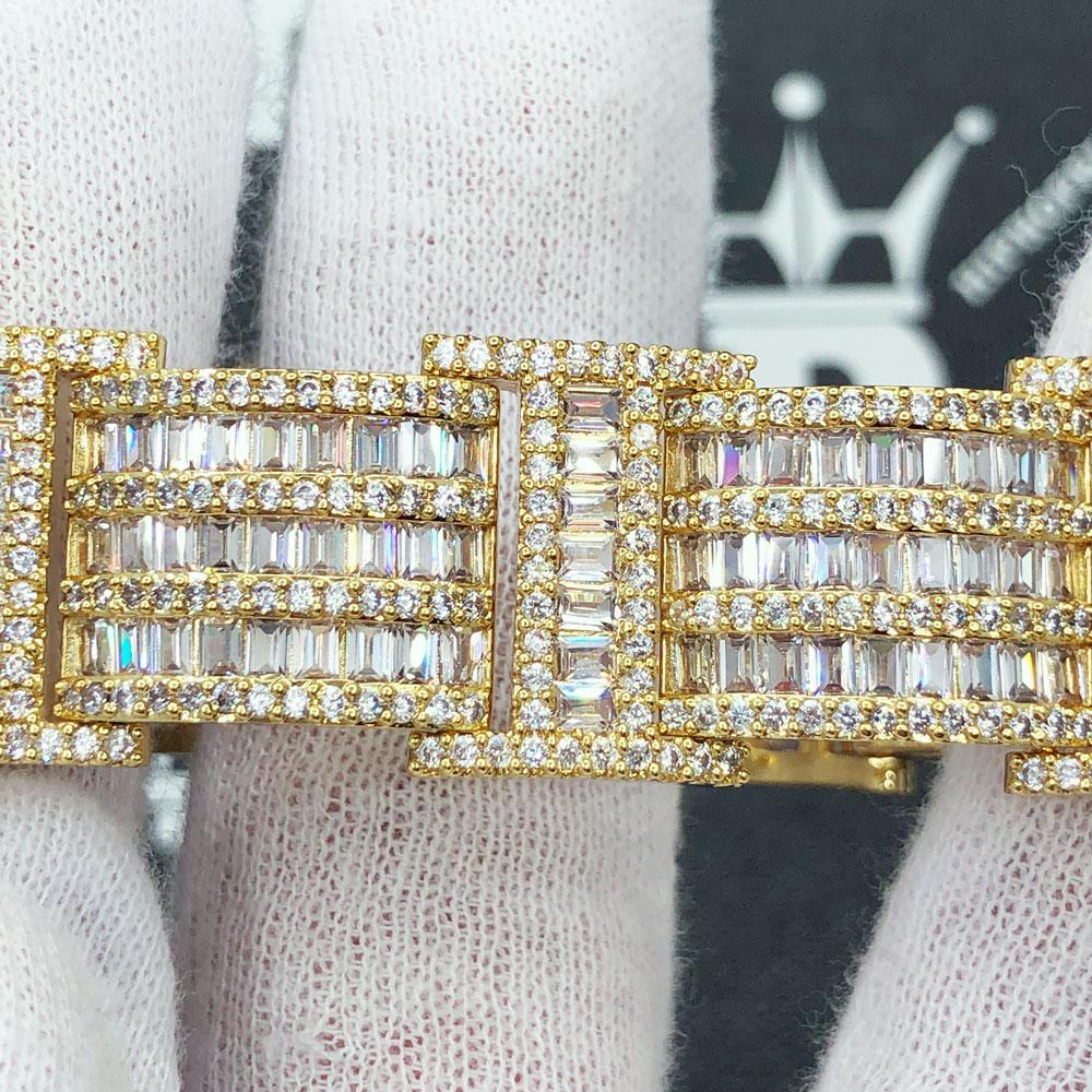 Image of I Bars Baguette VVS Iced Out Hip Hop Bracelet ID 40062661591233