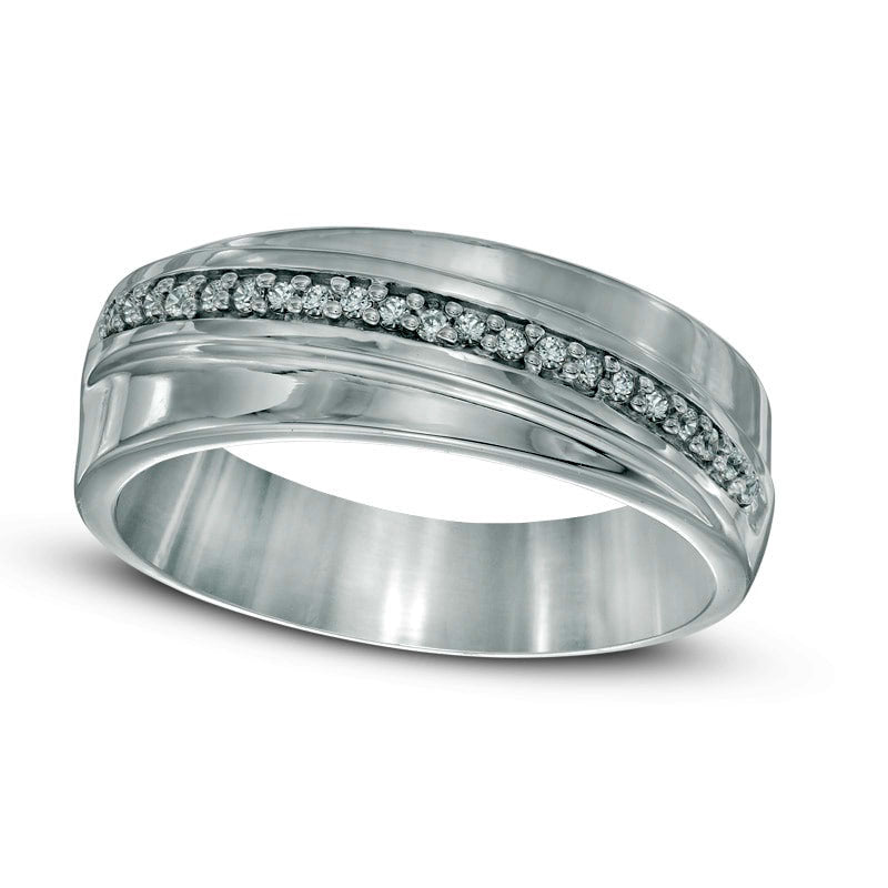 Image of ID 1 013 CT TW Natural Diamond Wedding Band in Sterling Silver