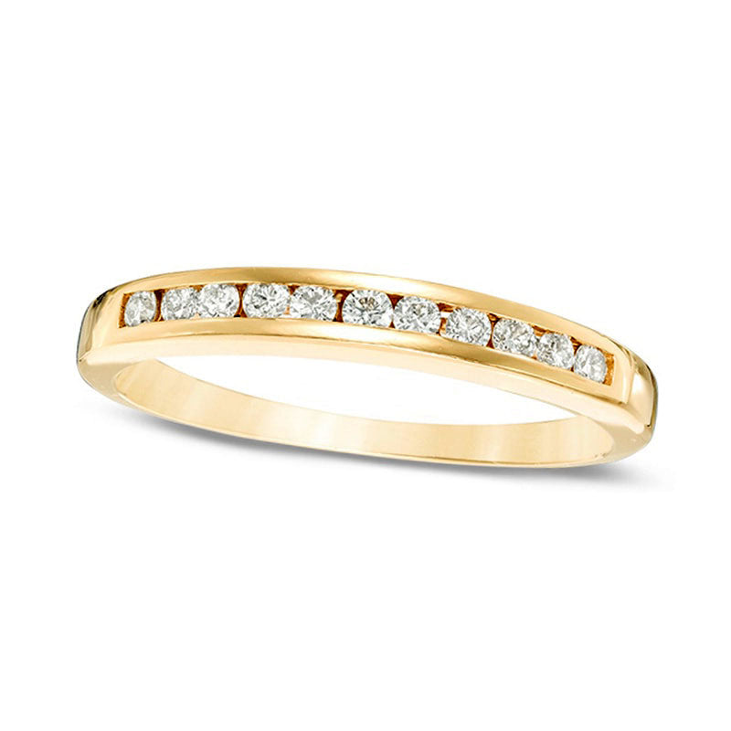 Image of ID 1 025 CT TW Certified Natural Diamond Eleven Stone Anniversary Band in Solid 14K Gold (I/I1)