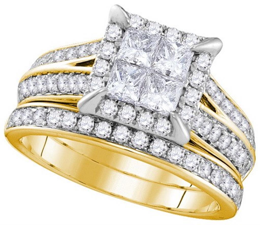 Image of ID 1 1 1/2CTW-Diamond INVISIBLE BRIDAL SET