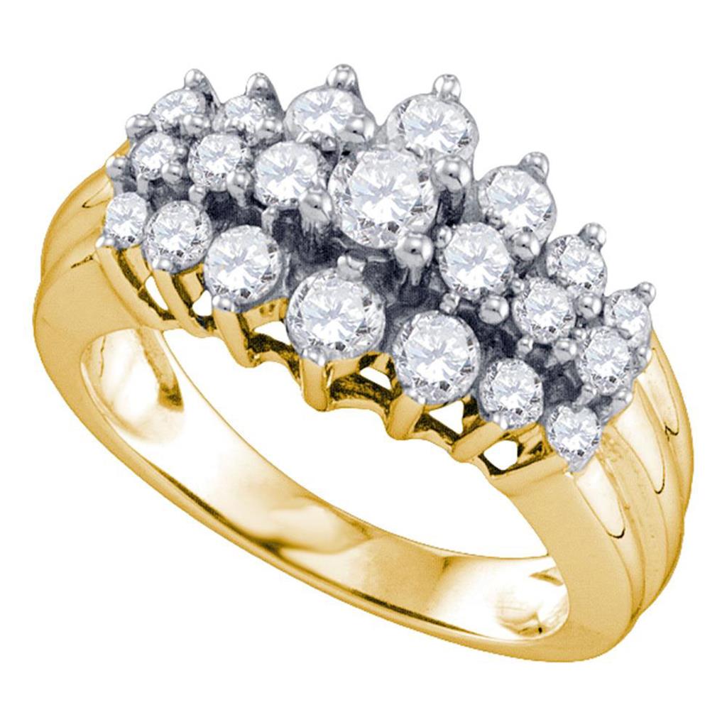 Image of ID 1 1 CTW-Diamond CLUSTER FASHION RING