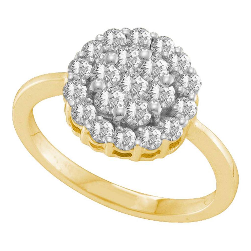 Image of ID 1 1 CTW-Diamond FLOWER RING(HE)