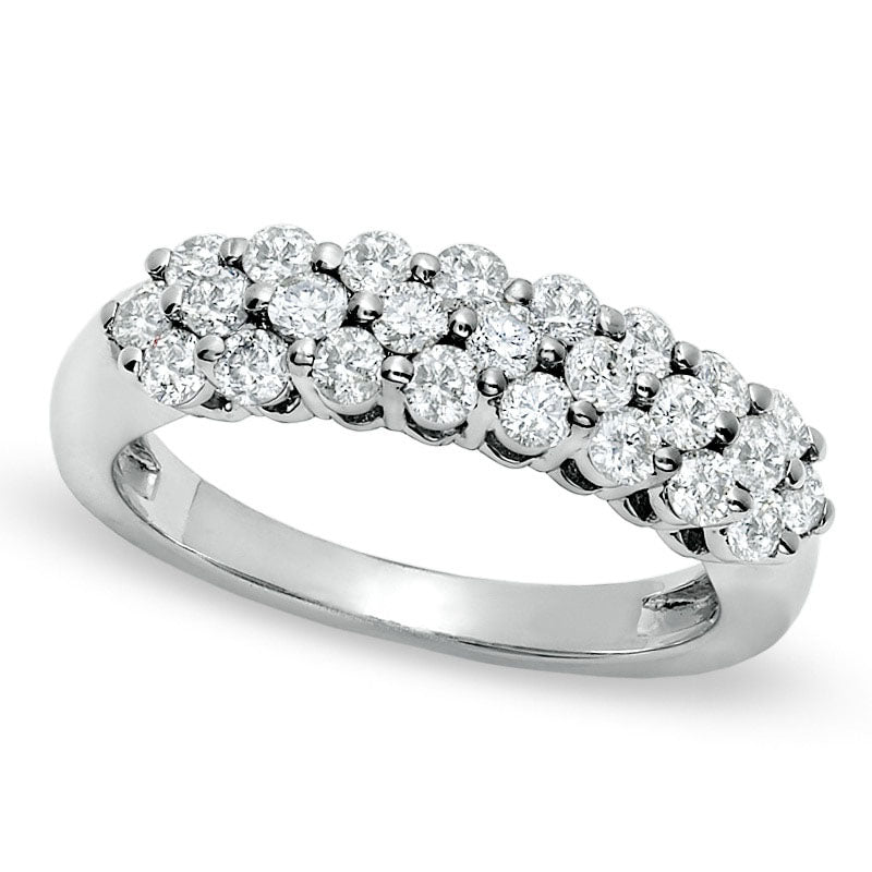 Image of ID 1 10 CT TW Natural Diamond Anniversary Band in Solid 14K White Gold