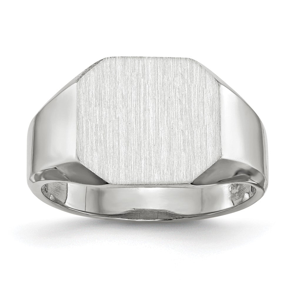 Image of ID 1 10K White Gold 110x105mm Closed Back Men's Signet Ring