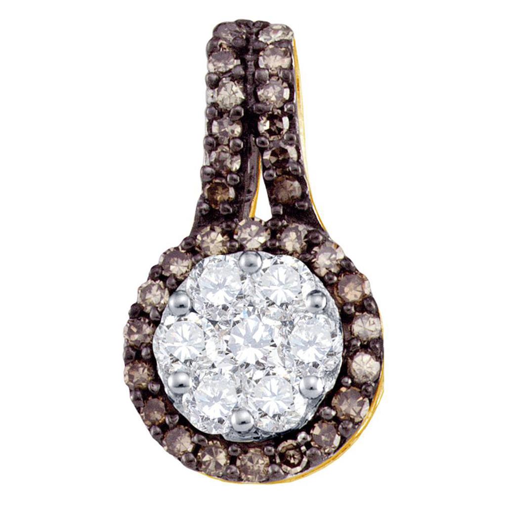 Image of ID 1 1/2CT-Diamond BROWN PENDANT