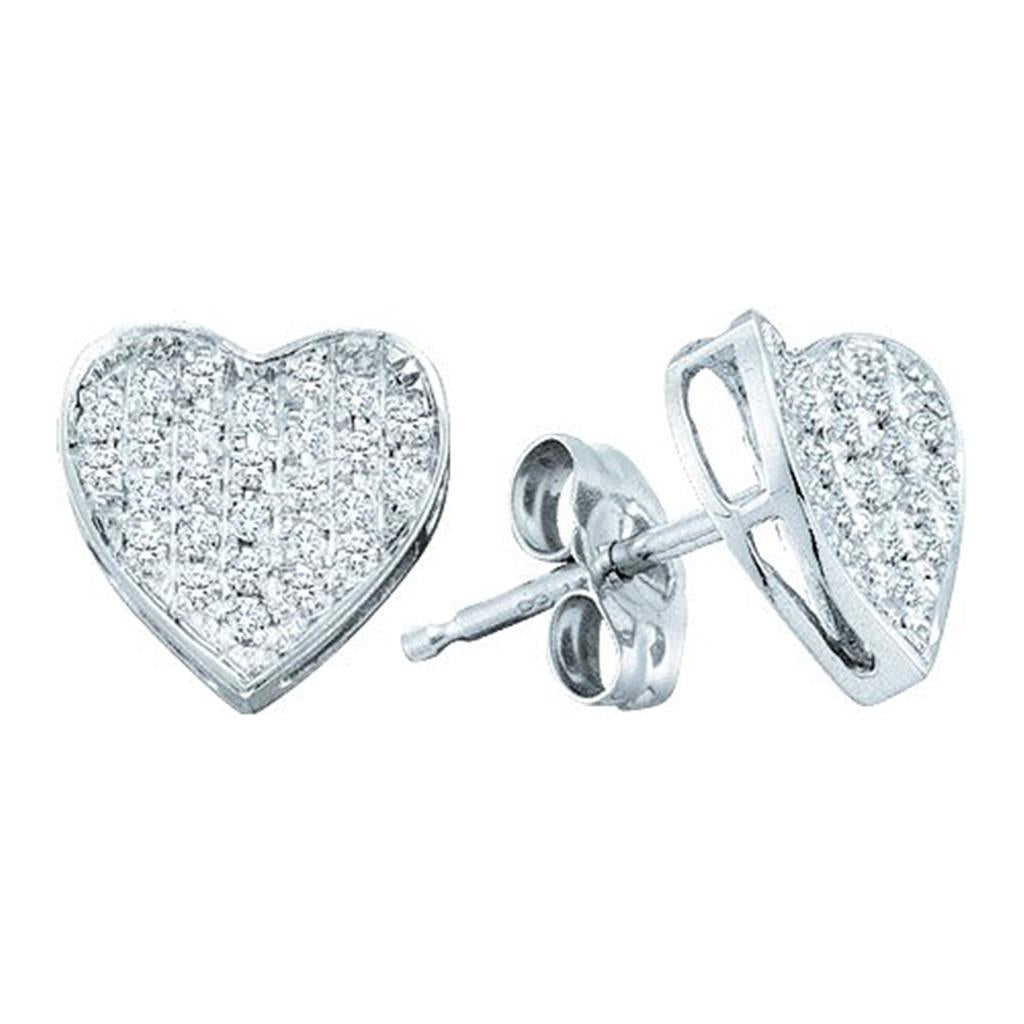 Image of ID 1 1/2CT-Diamond GIFT HEART EARRINGS