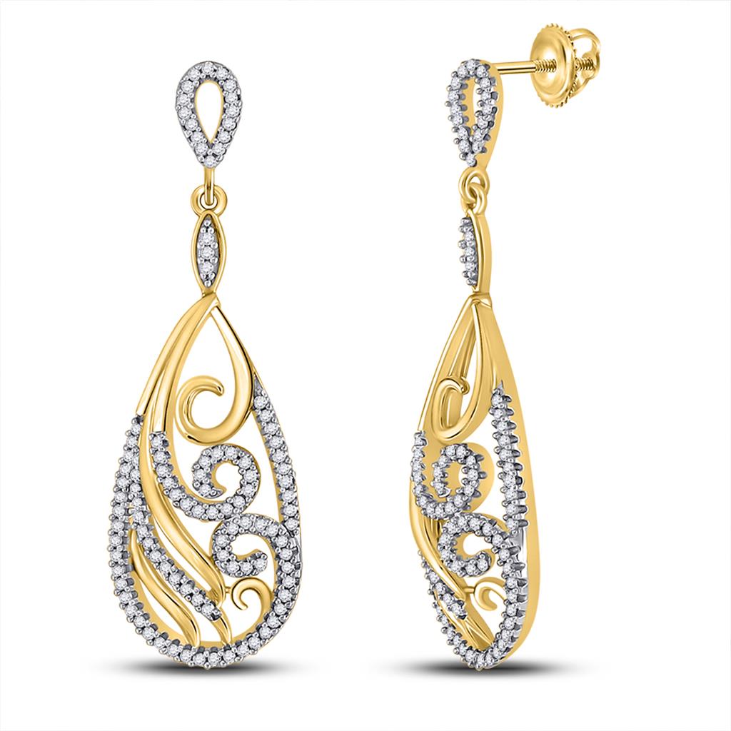 Image of ID 1 1/2CTW-Diamond DANGLING FASHION EARRING