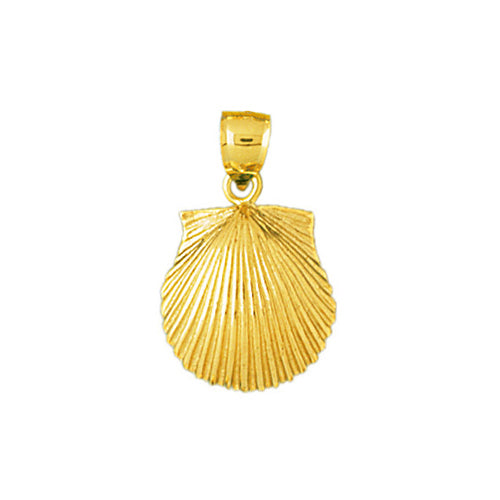 Image of ID 1 14K Gold 14MM Scallop Shell Charm
