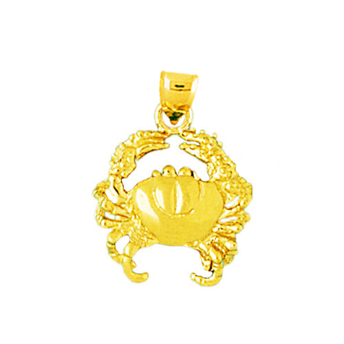 Image of ID 1 14K Gold 16MM Crab Charm