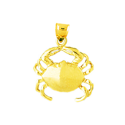 Image of ID 1 14K Gold 17MM Crab Charm