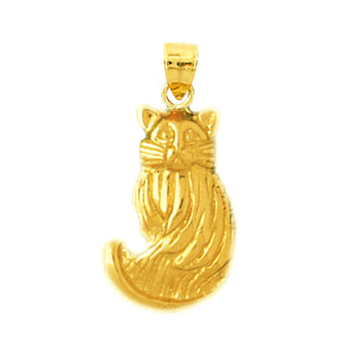 Image of ID 1 14K Gold 19MM Cat Charm