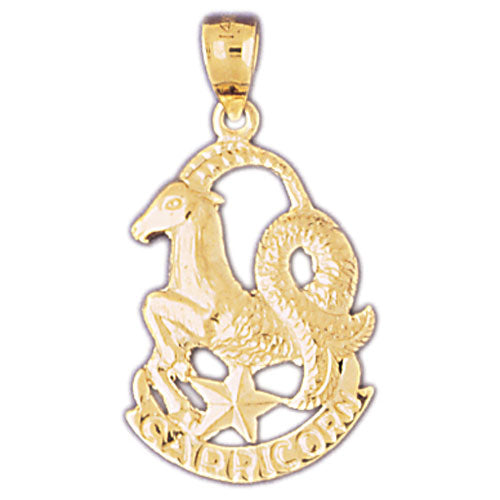 Image of ID 1 14K Gold 20MM Zodiac Capricorn Charm