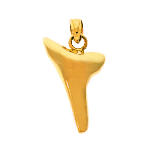 Image of ID 1 14K Gold 22MM Long Shark Tooth Charm