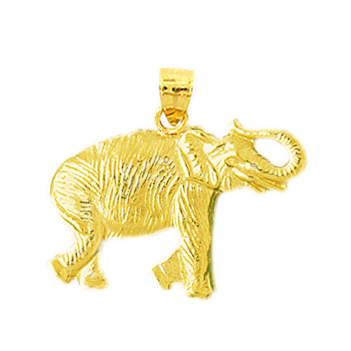 Image of ID 1 14K Gold 25MM Elephant Pendant
