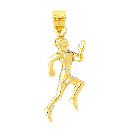 Image of ID 1 14K Gold 26MM Runner Pendant