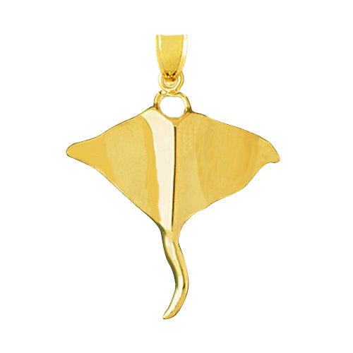 Image of ID 1 14K Gold 26MM Stingray Pendant