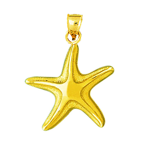 Image of ID 1 14K Gold 27MM Starfish Pendant