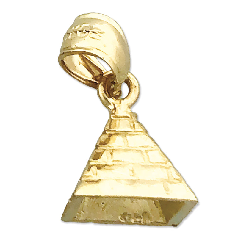 Image of ID 1 14K Gold 3-D Egyptian Pyramid Charm