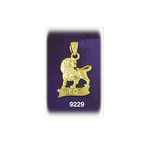 Image of ID 1 14K Gold 3-D Zodiac Leo Charm