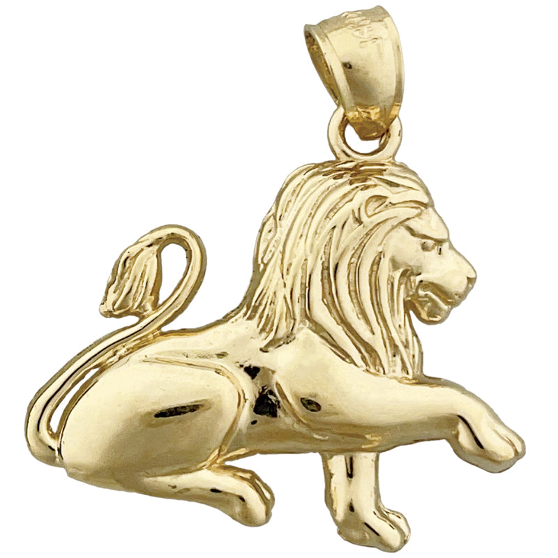 Image of ID 1 14K Gold 30MM Lion Pendant