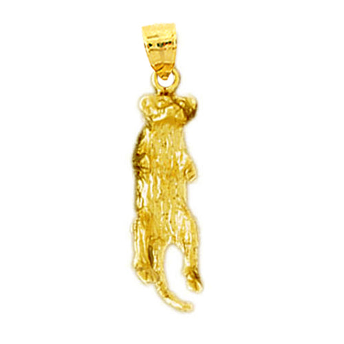 Image of ID 1 14K Gold 3D Badger Charm