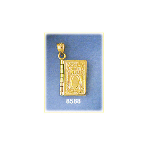 Image of ID 1 14K Gold 3D Holy Bible Charm