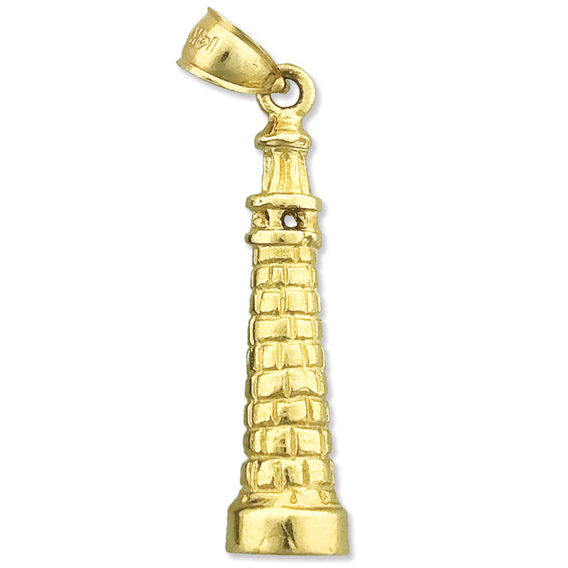 Image of ID 1 14K Gold 3D Italy Leaning Tower Of Pisa Charm