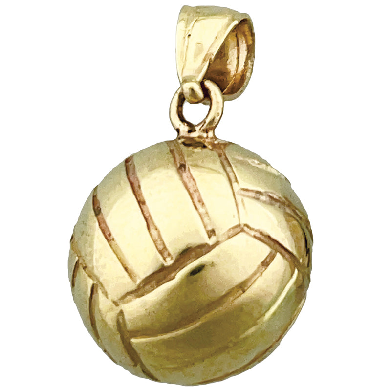 Image of ID 1 14K Gold 3D Volleyball Charm