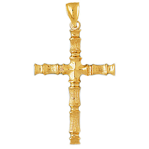 Image of ID 1 14K Gold 46MM Cross Pendant