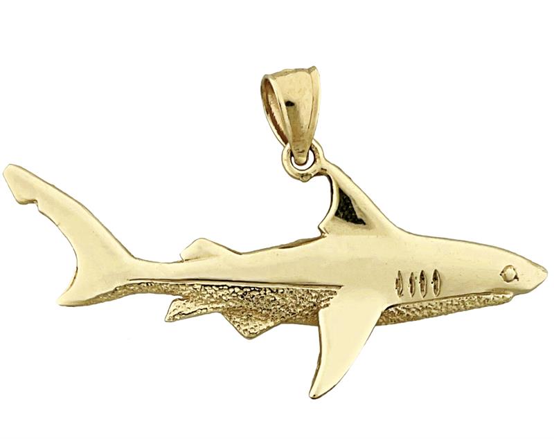 Image of ID 1 14K Gold 46MM Shark Pendant