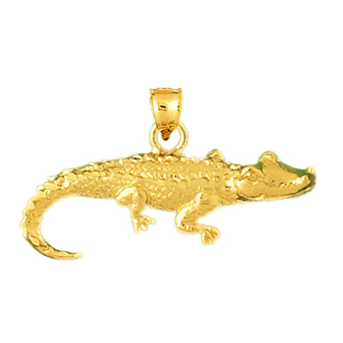 Image of ID 1 14K Gold Alligator Pendant