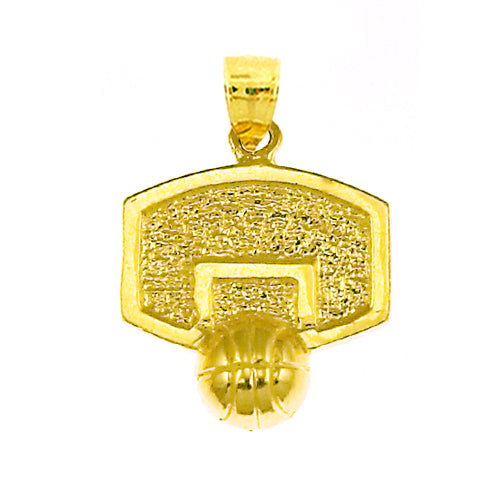 Image of ID 1 14K Gold Basketball Backboard Charm