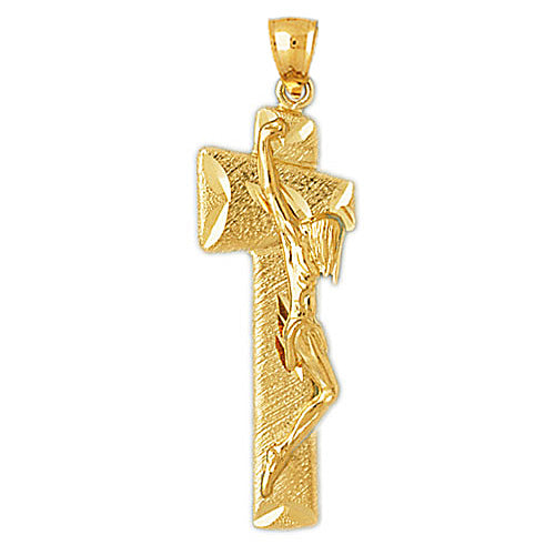 Image of ID 1 14K Gold Body of Jesus Crucifix Pendant