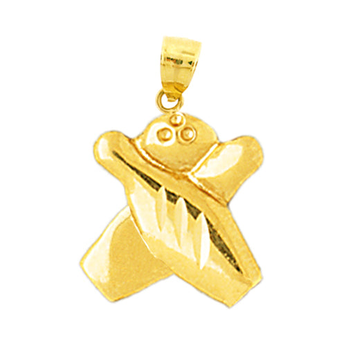 Image of ID 1 14K Gold Bowling Ball and Double Pins Charm