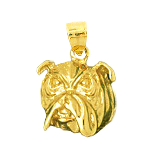 Image of ID 1 14K Gold Bulldog Head Charm