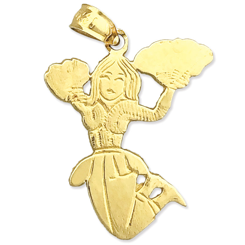 Image of ID 1 14K Gold Cheerleader Pendant