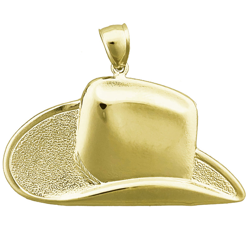 Image of ID 1 14K Gold Cowboy Hat Pendant