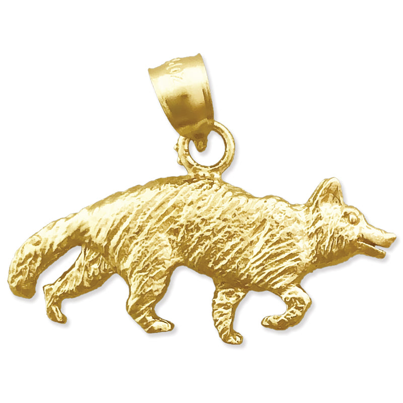 Image of ID 1 14K Gold Coyote Pendant