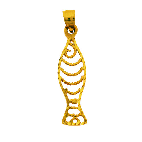 Image of ID 1 14K Gold Cut-Out Fish Charm