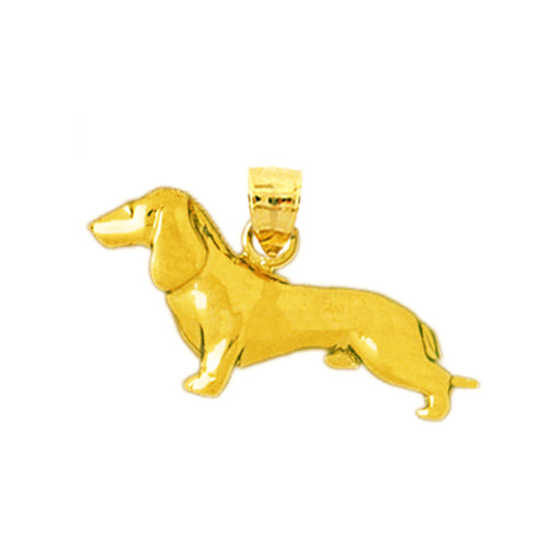 Image of ID 1 14K Gold Dachshund Hound Pendant