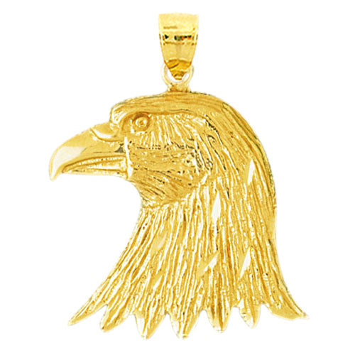 Image of ID 1 14K Gold Eagle Head Pendant