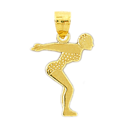 Image of ID 1 14K Gold Female Diver Charm