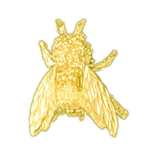 Image of ID 1 14K Gold Fly Pendant