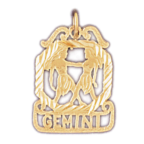 Image of ID 1 14K Gold Gemini Zodiac Charm